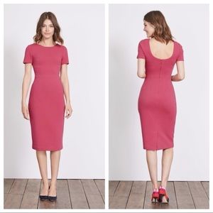 Boden Elsa Ottoman Pink Ribbed Dress